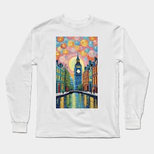 London Twilight: Van Gogh's Inspiration Long Sleeve T-Shirt